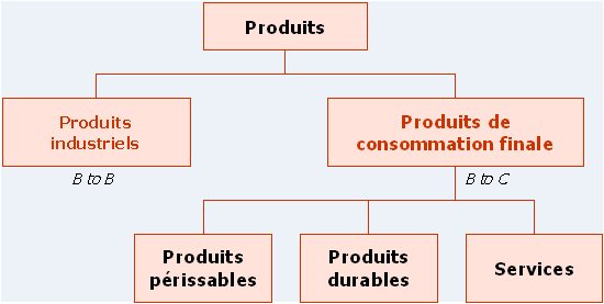Figure 2 : Classification des produits : BtoB et Bto C