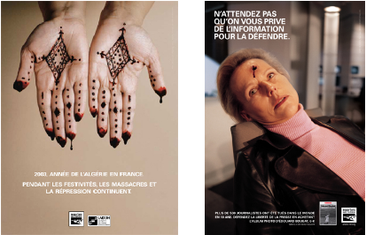 Marketing associatif : visuels des campagnes de Reporters Sans Frontières
