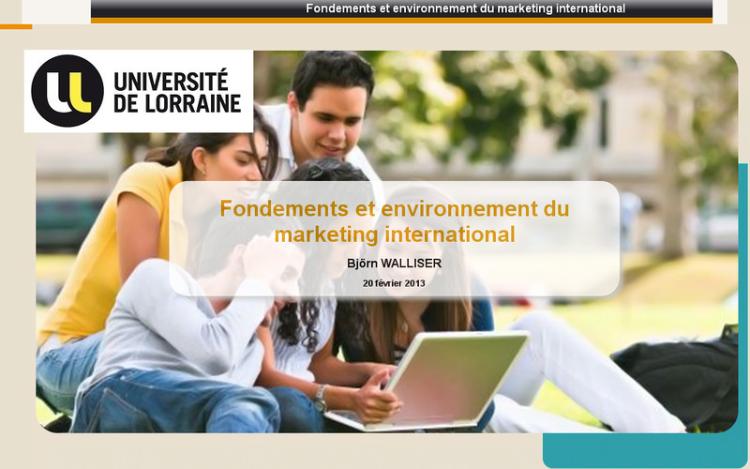 Accédez à la ressource pédagogique Fondements et environnement du marketing international