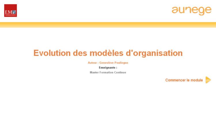 Accédez à la ressource pédagogique Evolution des modèles d'organisation